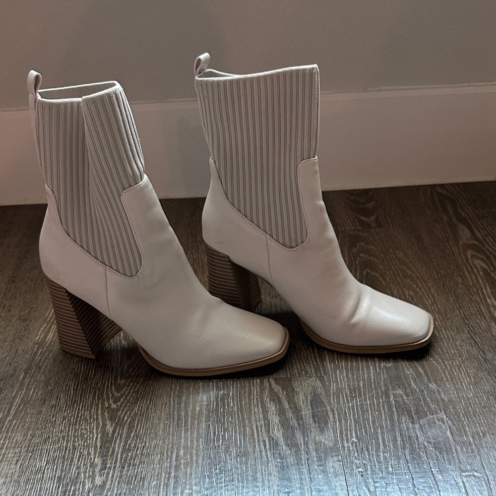 Elegant White Ankle Boots